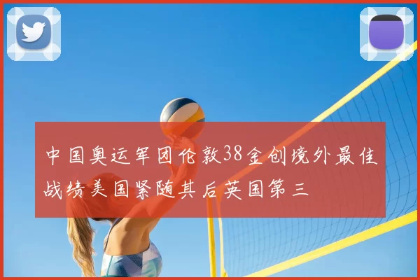 中国奥运军团伦敦38金创境外最佳战绩美国紧随其后英国第三